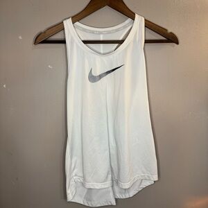 Nike Women's White and Gray Tank Top